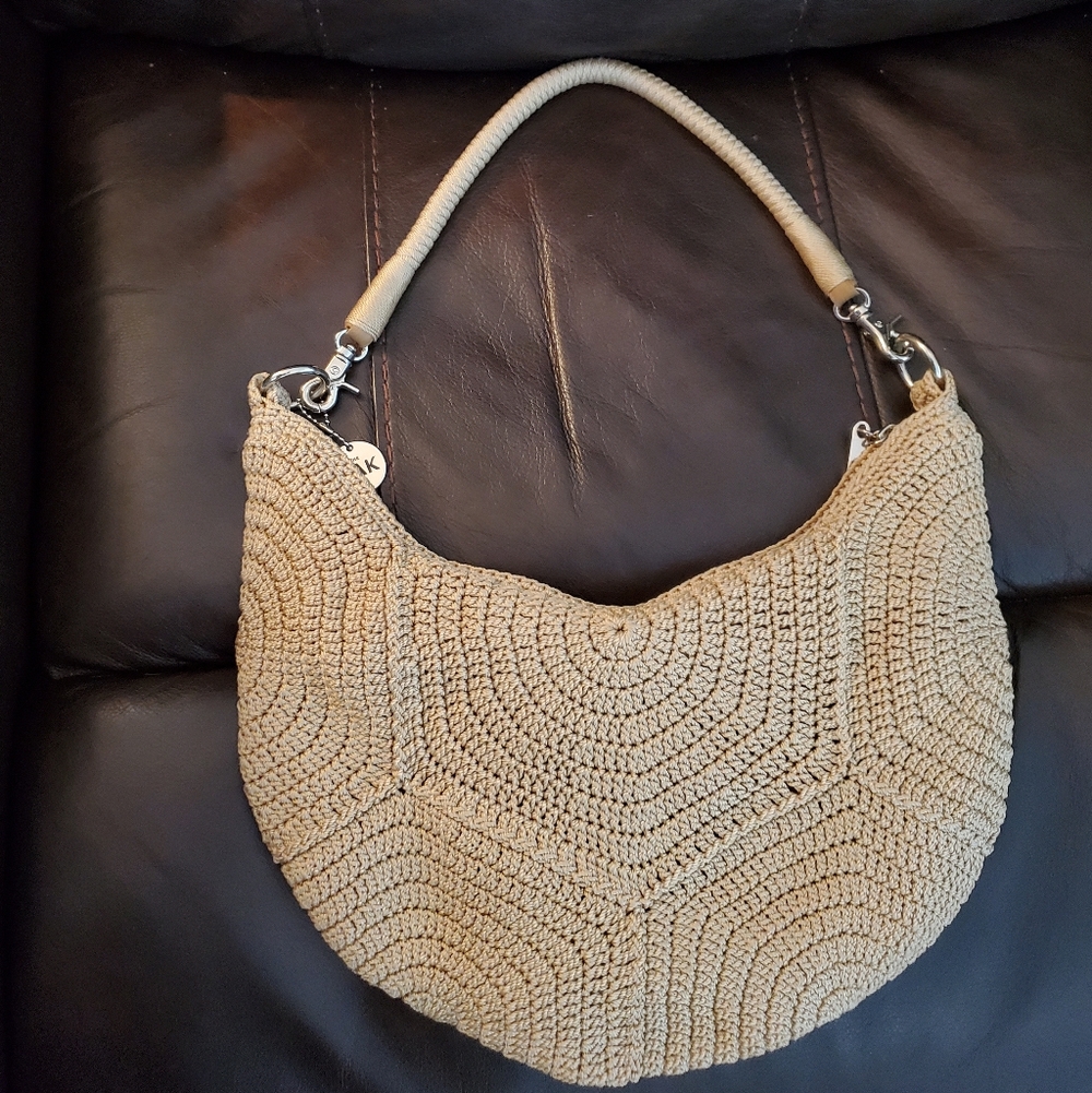 The Sak Crochet Hobo Bag in Beige - Picture 7 of 10